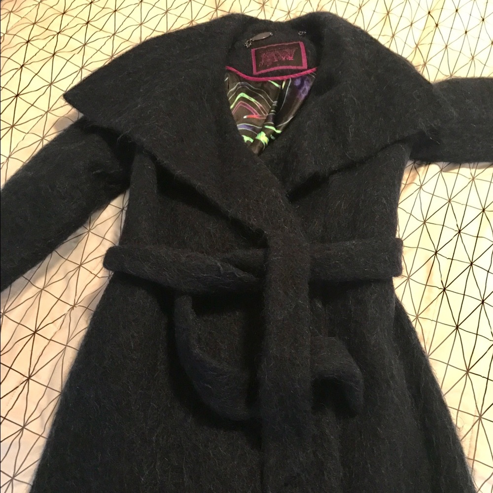 Debenhams Navy Blue Wool Coat