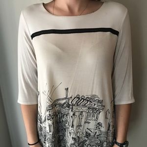 Anthropologie xtra soft t-shirt material blouse