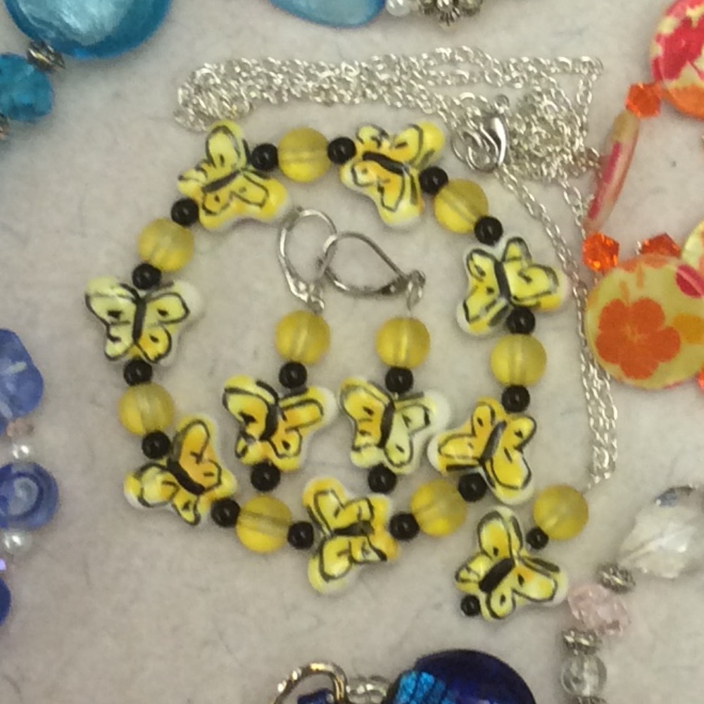 Butterflies jewelry set