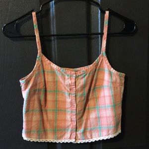 Plaid crop top