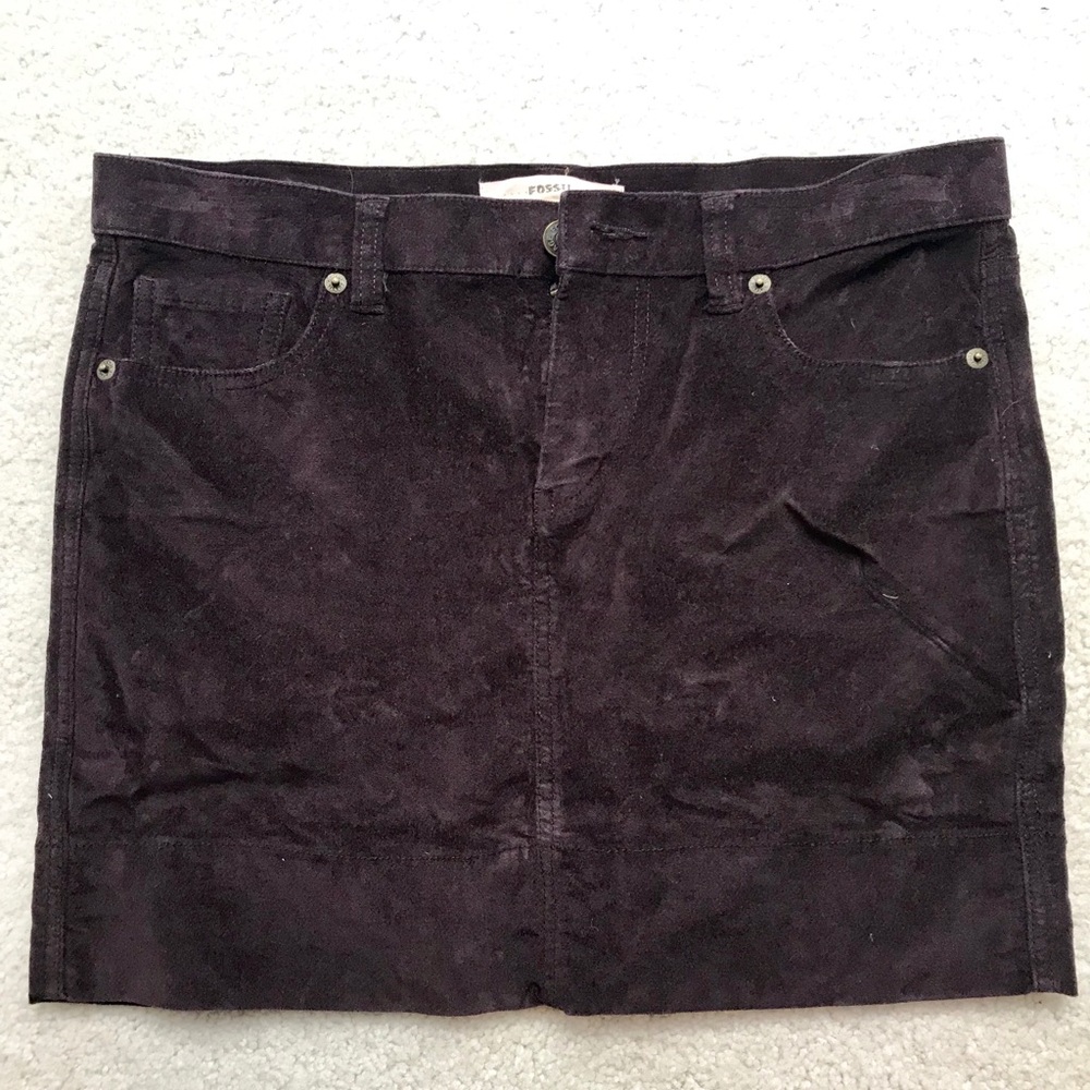 Dark purple velvet skirt