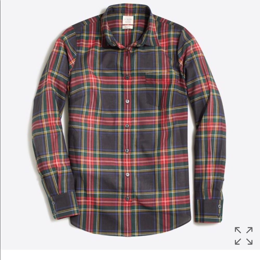 JCrew Factory classic plaid button-down shirt
