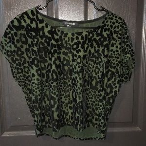 Cheetah print crop top