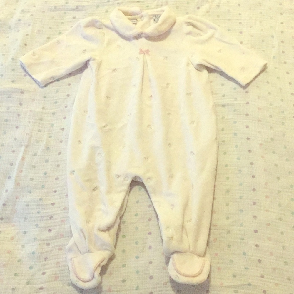 Baby floral velvety onesie