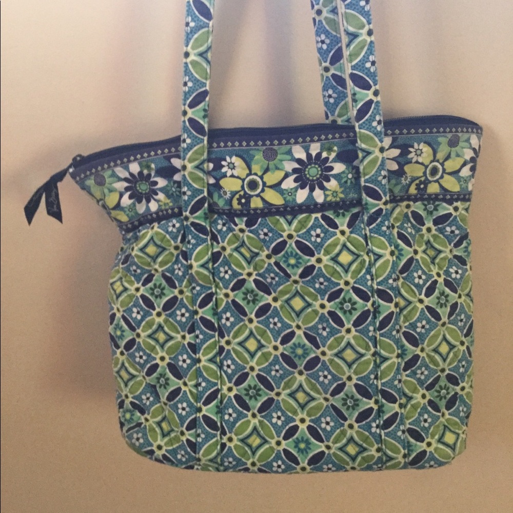 Blue and green quilted Vera Bradley purse