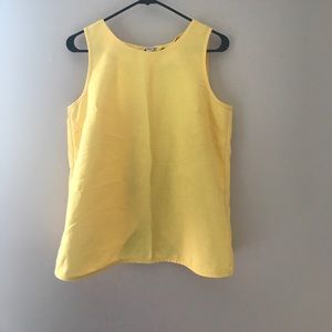 Jcrew open flap tulip shirt yellow 10