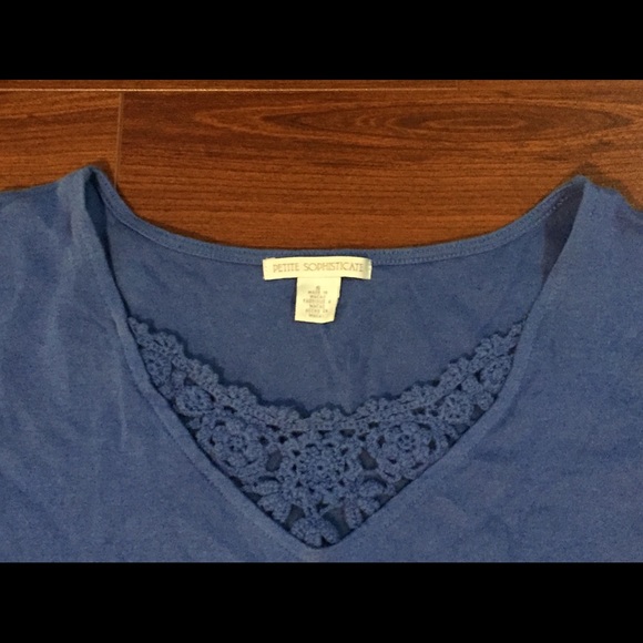 Petite Sophisticate blue shirt - Picture 2 of 6