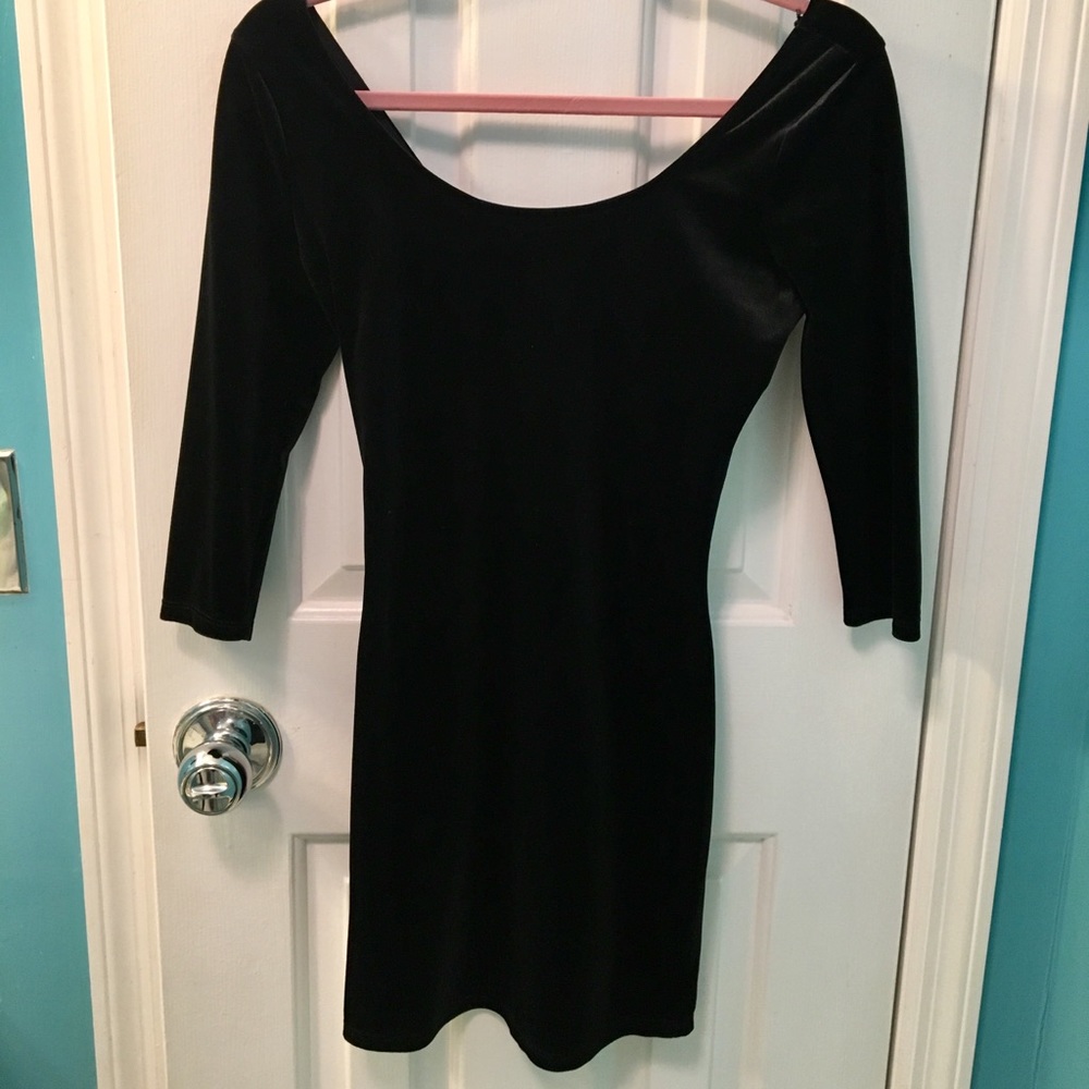Velvet Bodycon Minidress with back detail