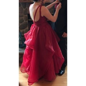 Red Prom Dress With A Beautiful Open Back