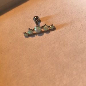 Opal cartilage earring