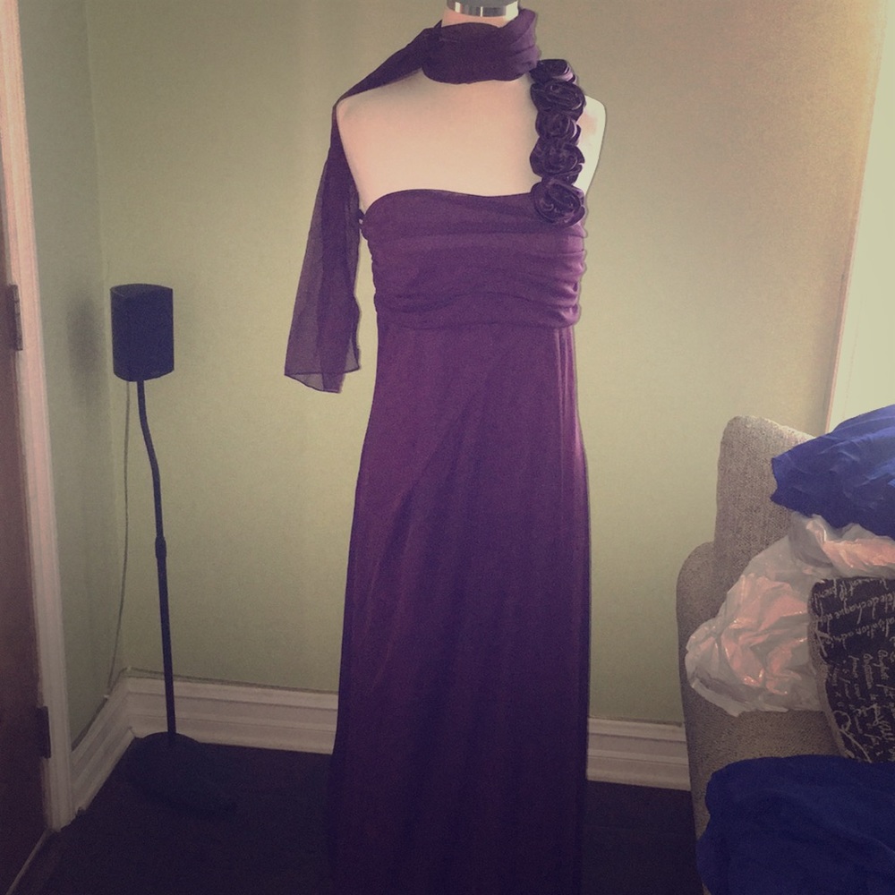 Deep purple gown