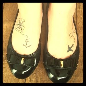 Cole Haan Nike Air Bow Ballet Flats Black NWOT