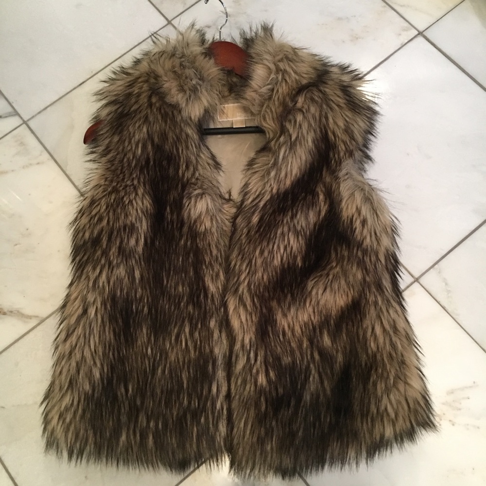 Michael Kors Faux Fur Vest XS