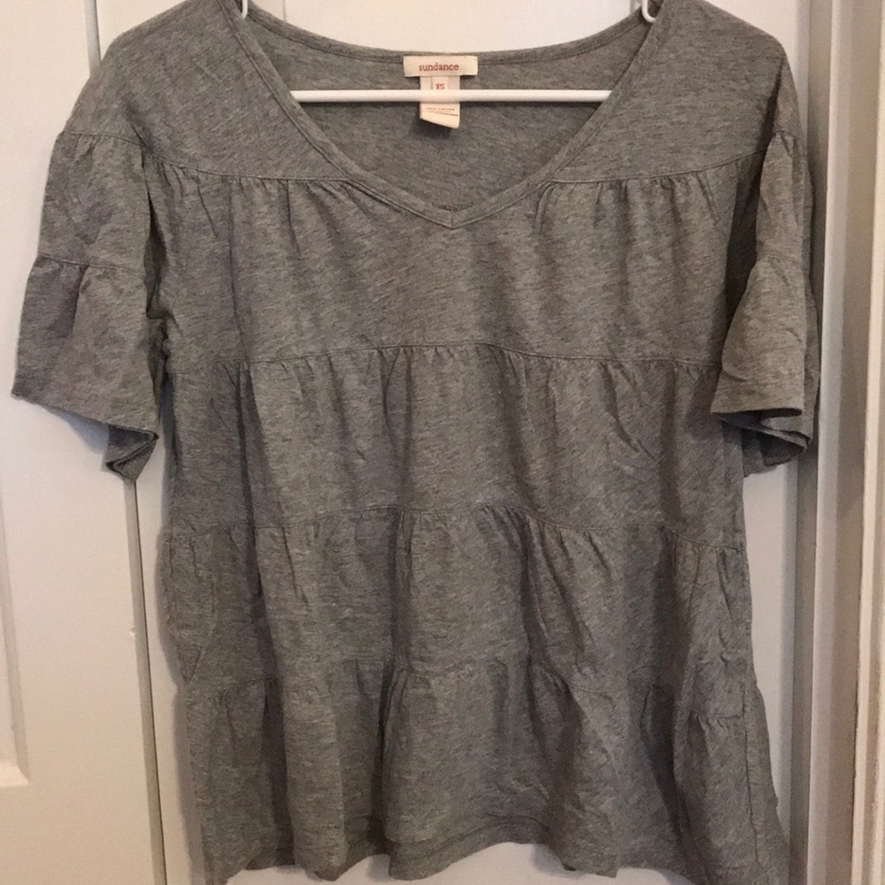 Women's Sundance ruffled v-neck!!