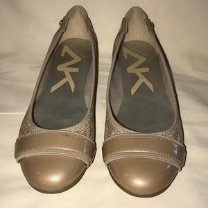 Anne Klein Sport Flats.Tan Size 8
