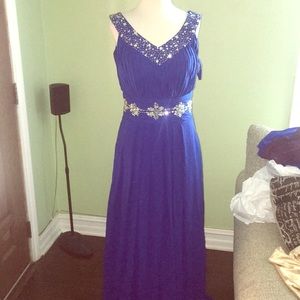 Royal blue gown