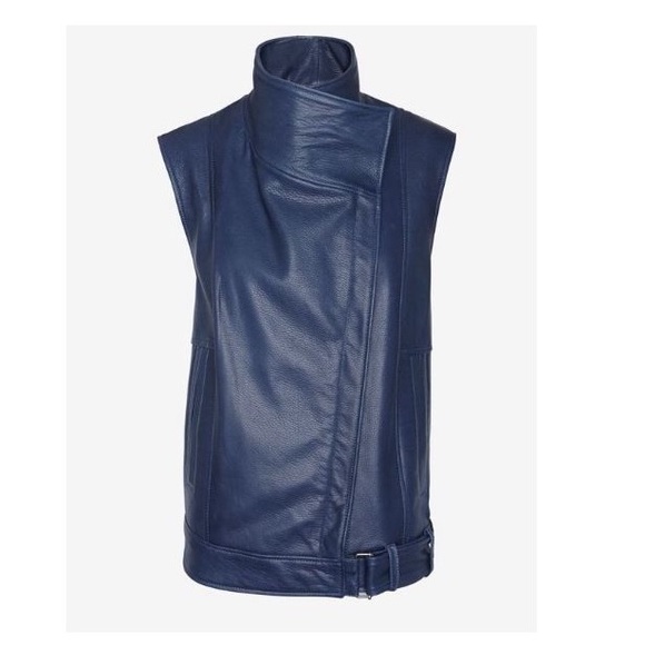 SOLD $1200 Helmut Lang Cluster Leather Moto Vest - Picture 1 of 8