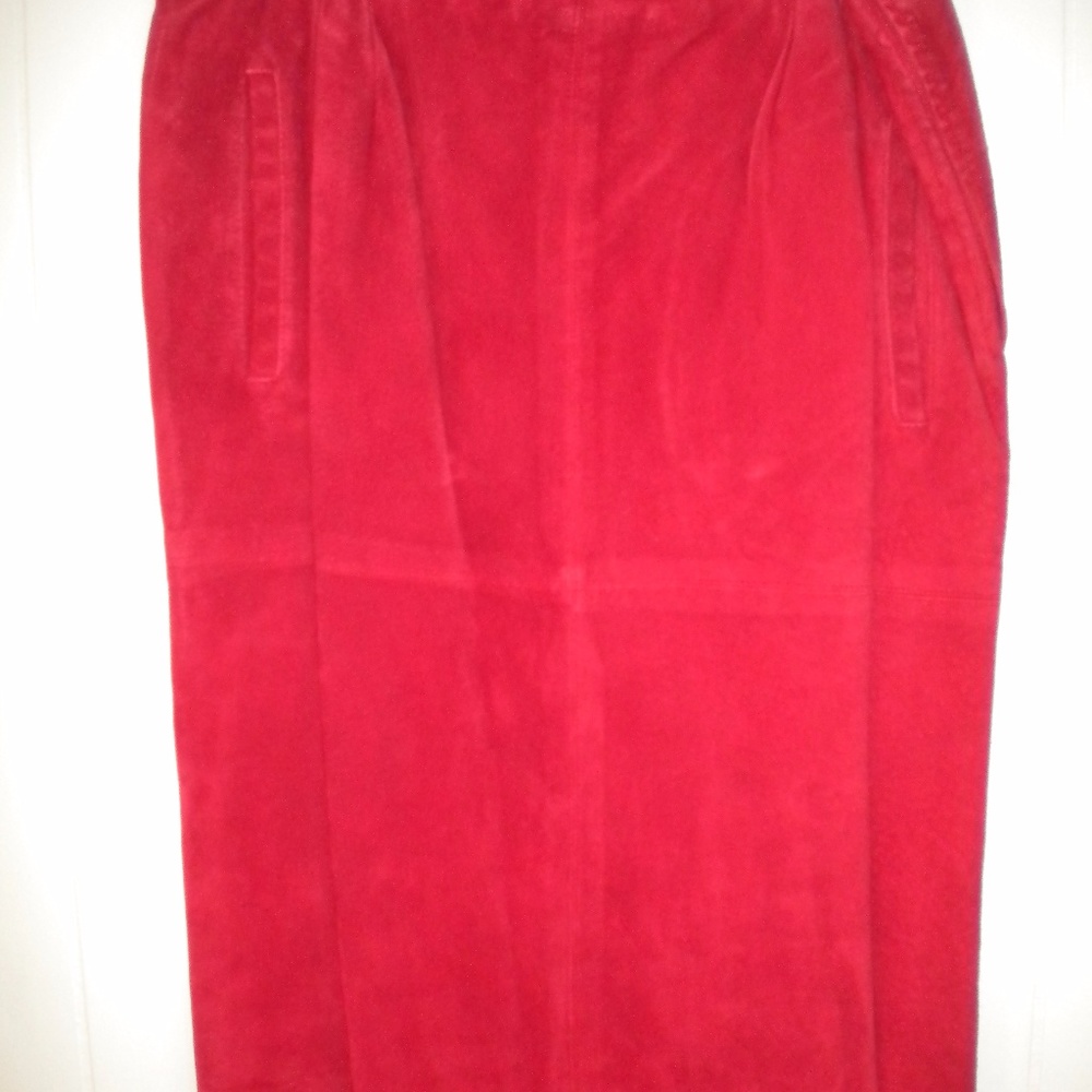 Red Suede skirt