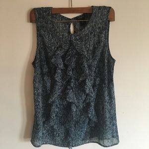 Sleeveless Anne Taylor ruffle top