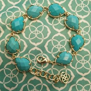 EUC turquoise and gold brynn bracelet