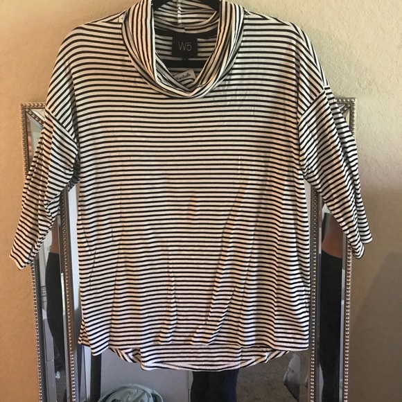 Striped Cowl Neck Sweater - Picture 3 of 6