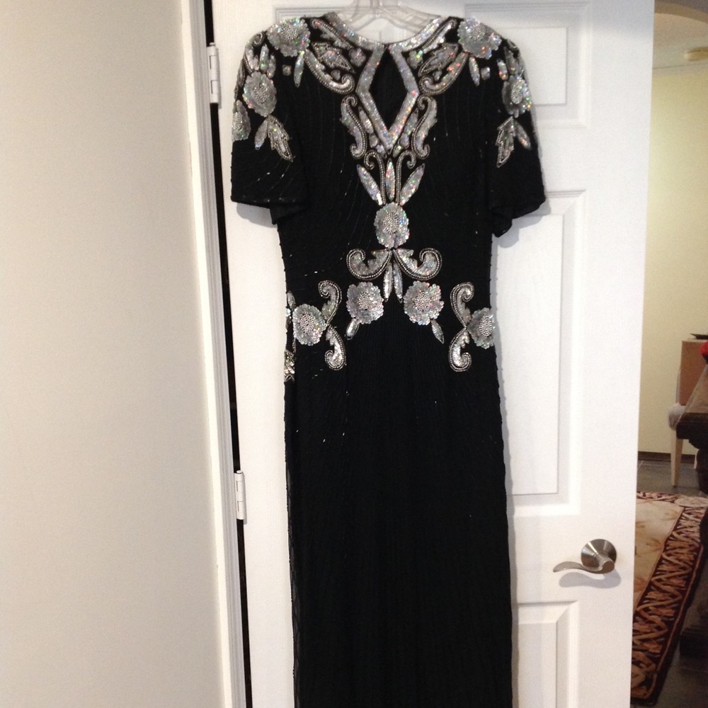 Michaelangelo  Black Beaded Dress