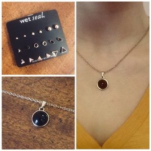 NWT Black & Gold Earrings And Necklace Bundle!!!