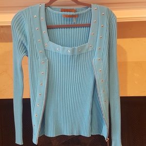 Studded Jacket & Tank Top Set