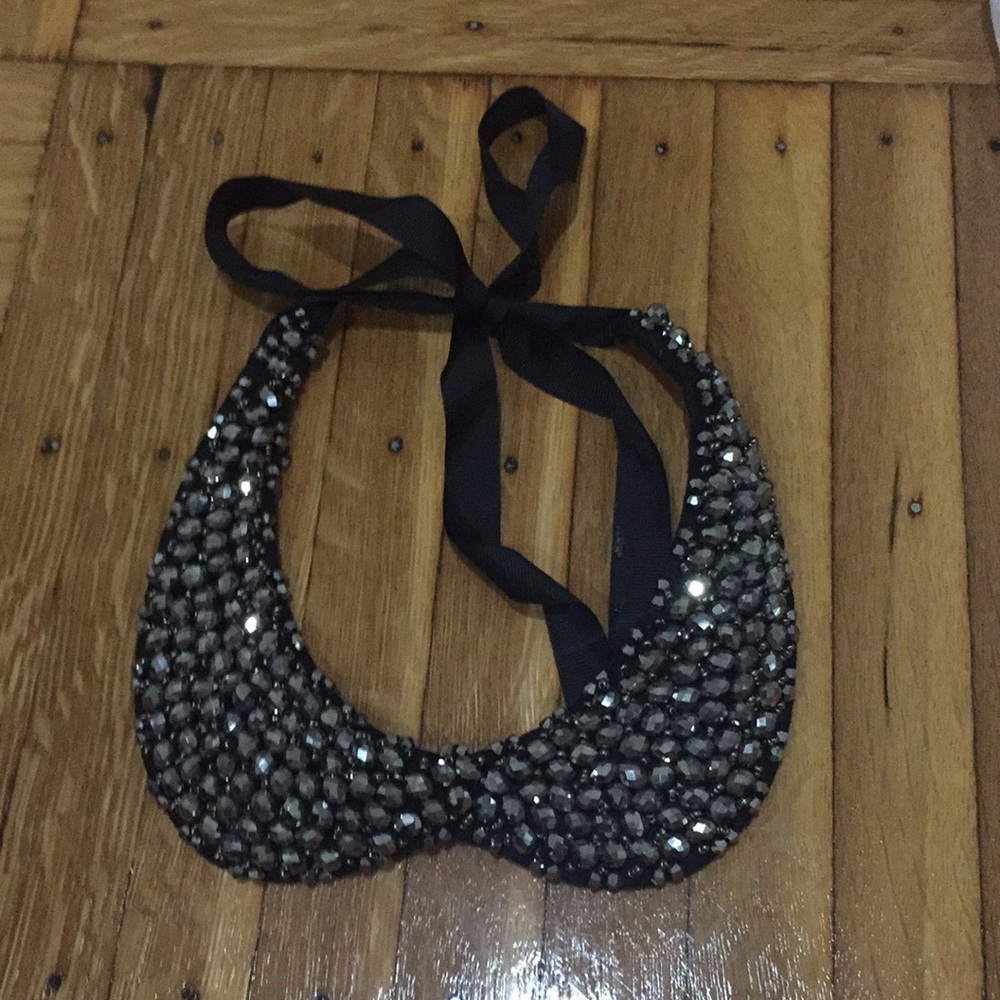 Beaded Faux Collar Necklace
