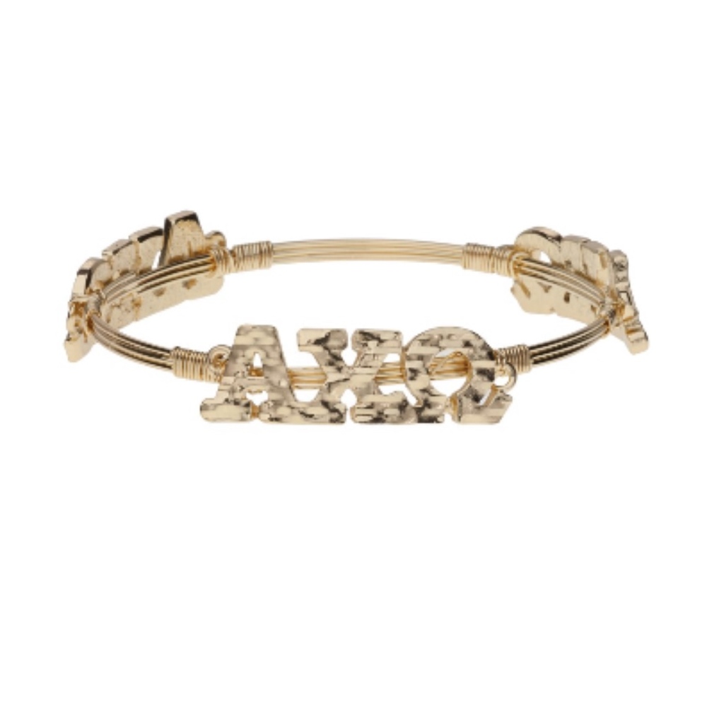 Alpha Chi Omega Sorority Gold Bracelet