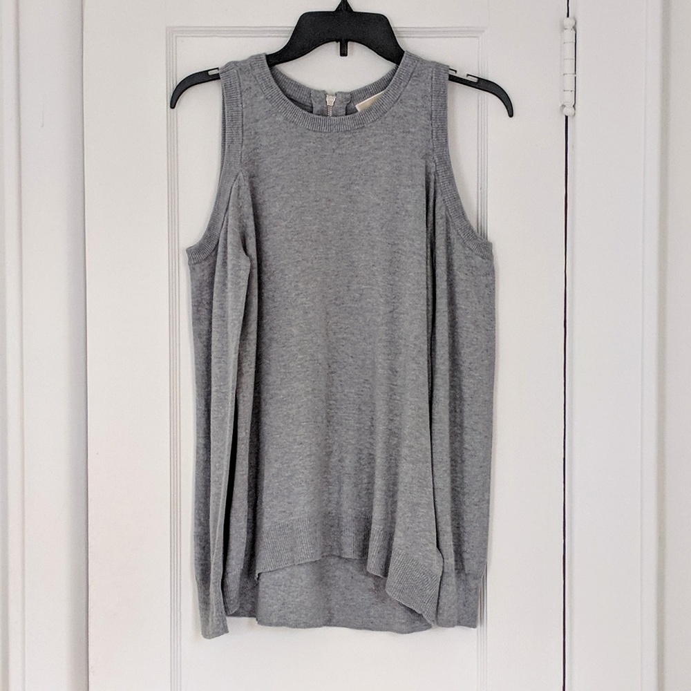 NEW Michael Kors Cold Shoulder Top Zipper Back