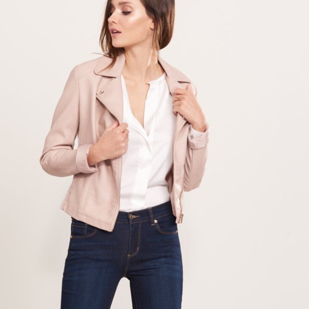 Faux Leather Moto Jacket