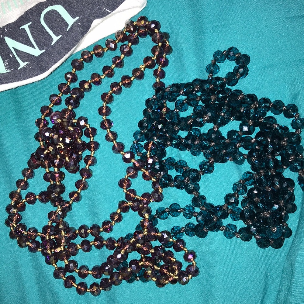 Two necklaces long