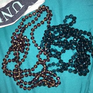 Two necklaces long