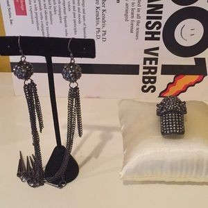 Bundle: Long Earrings and cocktail ring