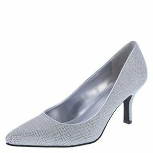 Silver Pointed-Toe Heel