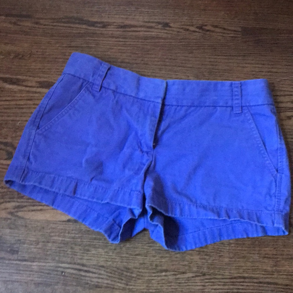 Purple J Crew chino shorts