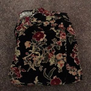 FP floral corduroys