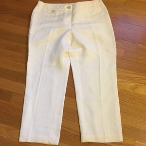 Loft original crop NWT off white lined size 6