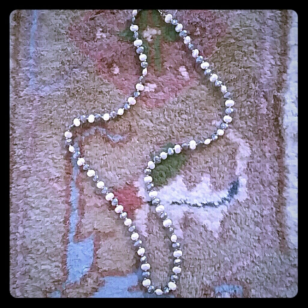 Vintage Faux Pearl and Beaded Necklace