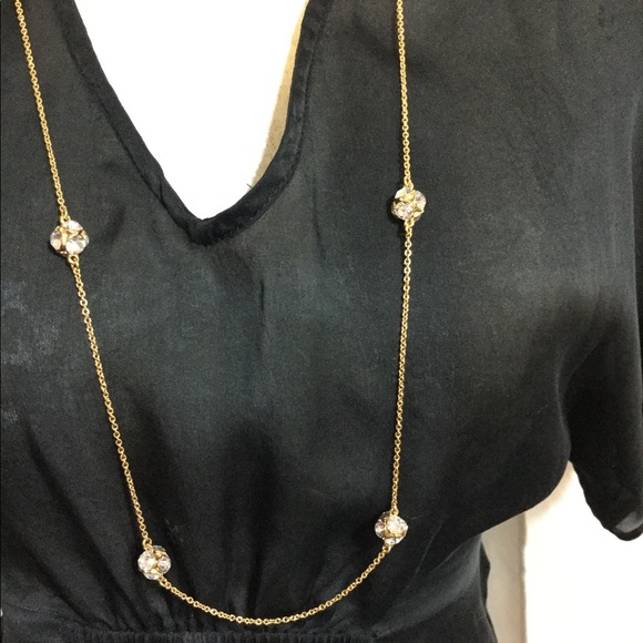 πHPπ Kate Spade Crystal Cluster Station Necklace - Picture 2 of 7