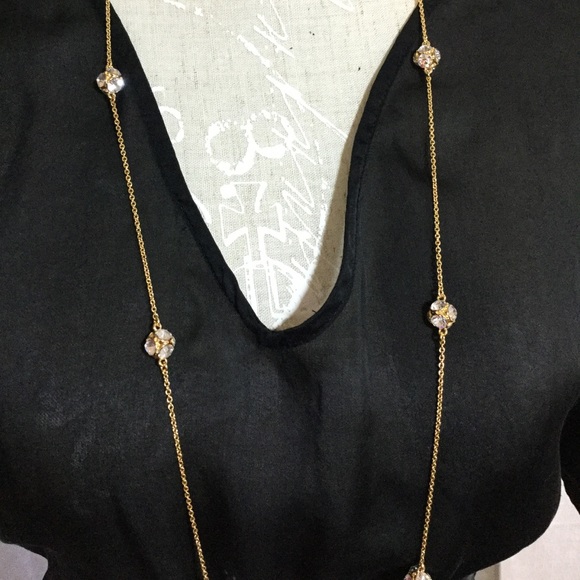 πHPπ Kate Spade Crystal Cluster Station Necklace - Picture 3 of 7