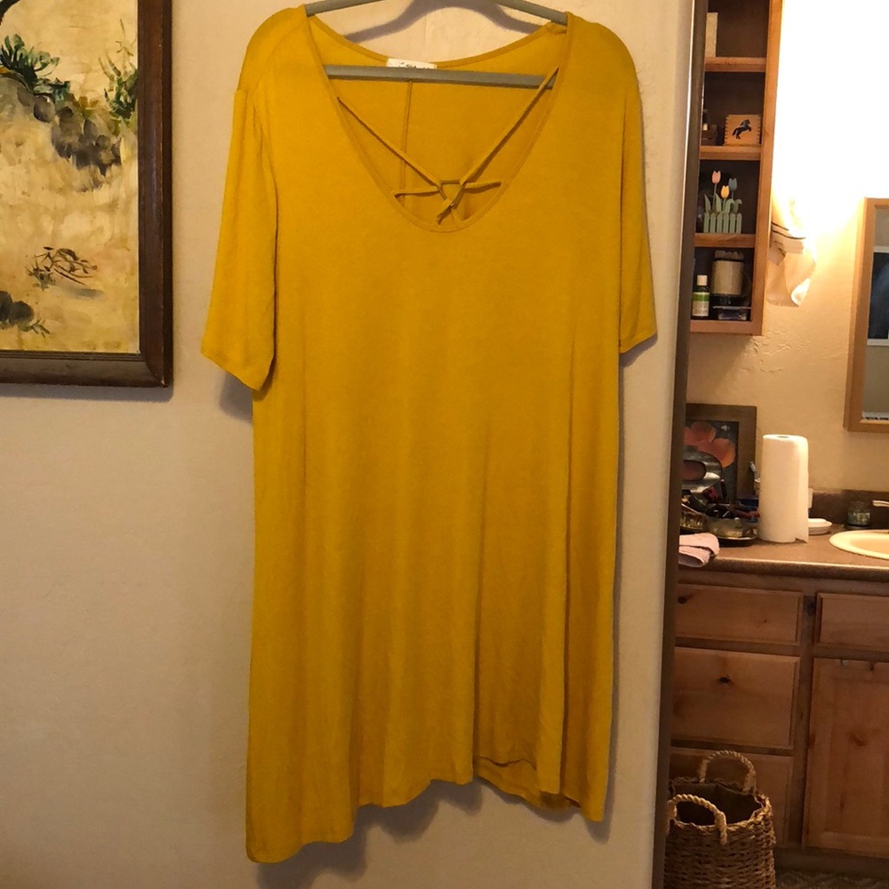 Mustard Yellow Dress Plus Size