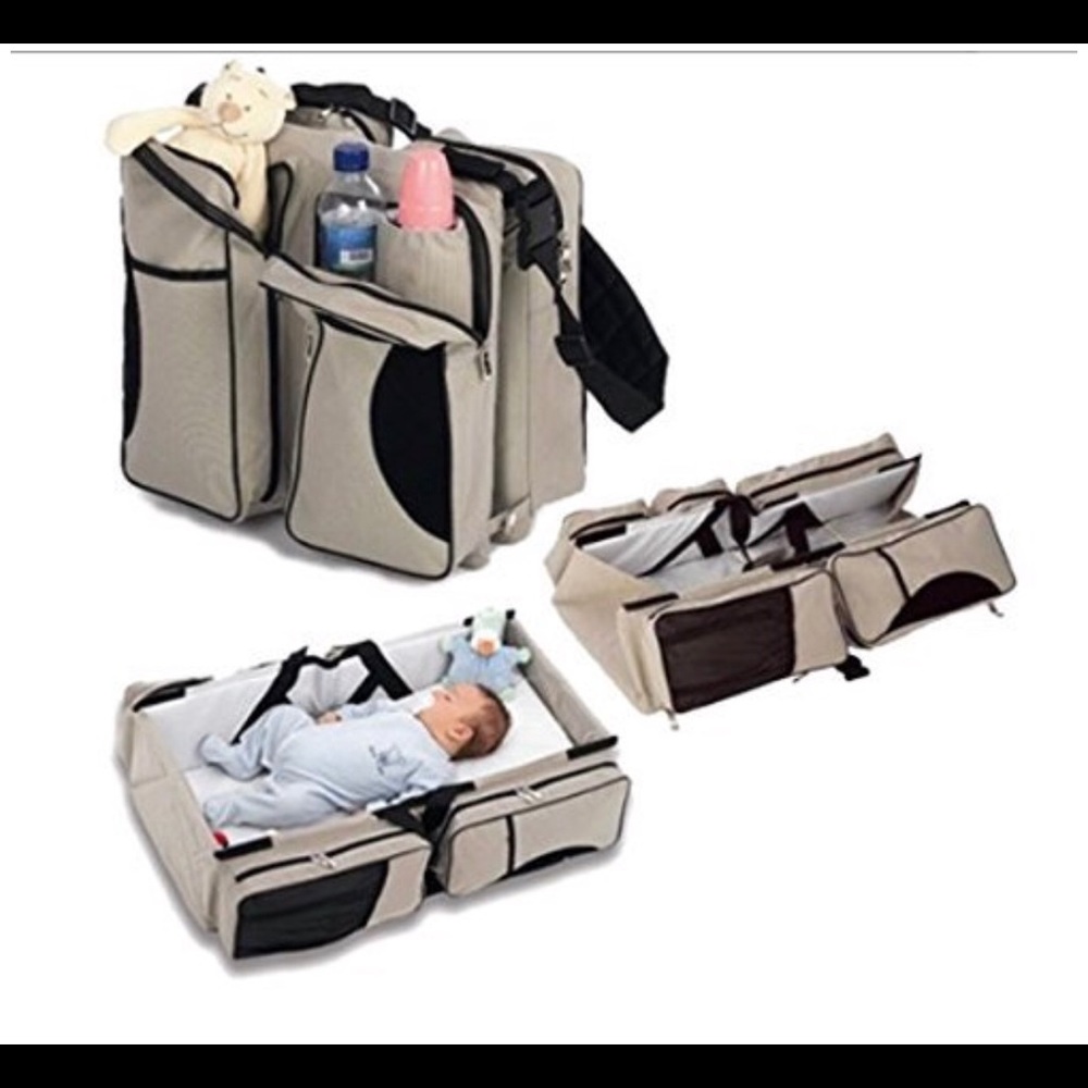 Diaper bag, changing station, bassinet. 3 in 1!