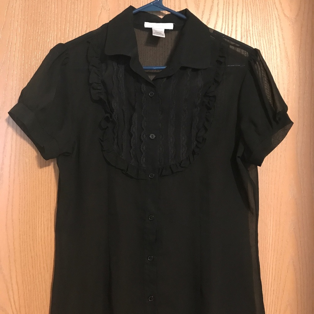Black chiffon blouse