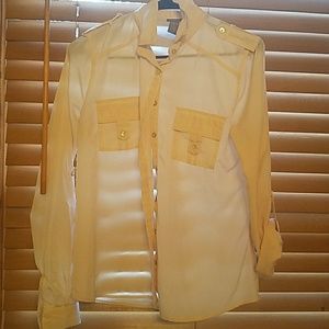 Pale peach button up shirt