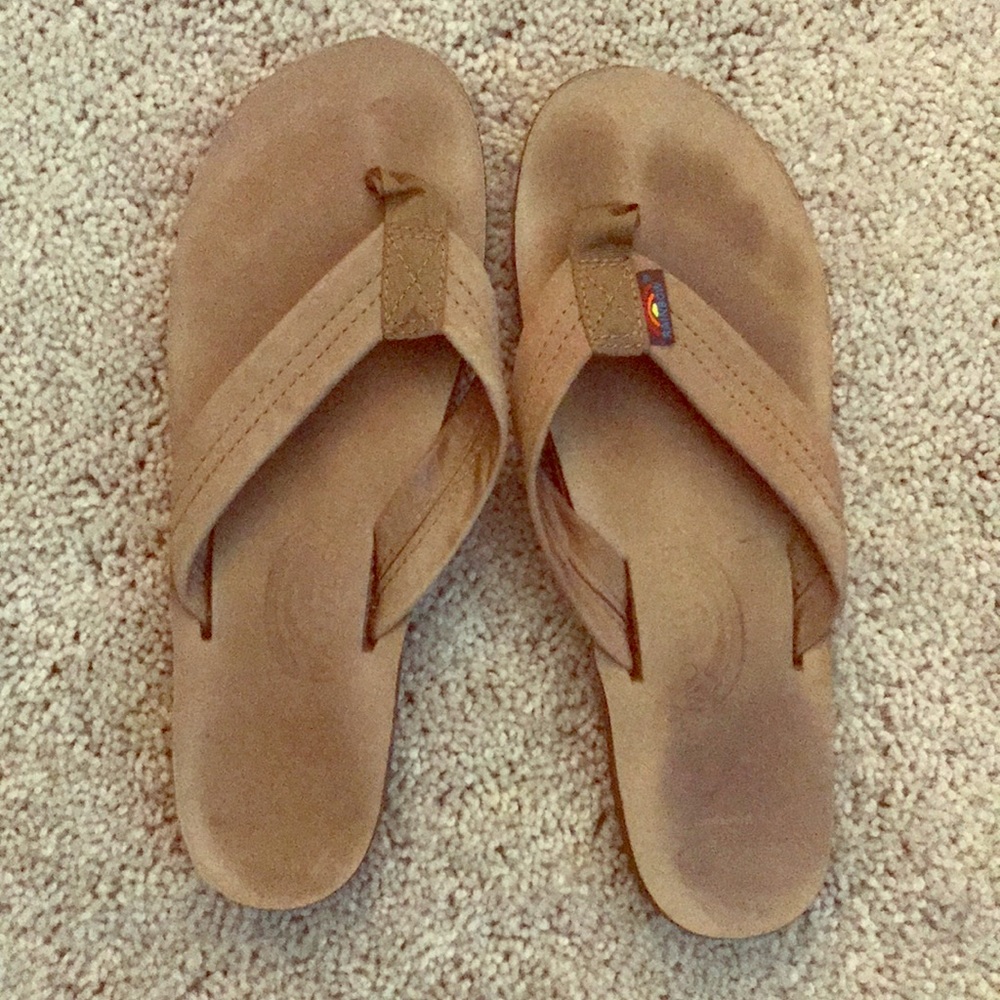 Rainbow Leather Flip flops