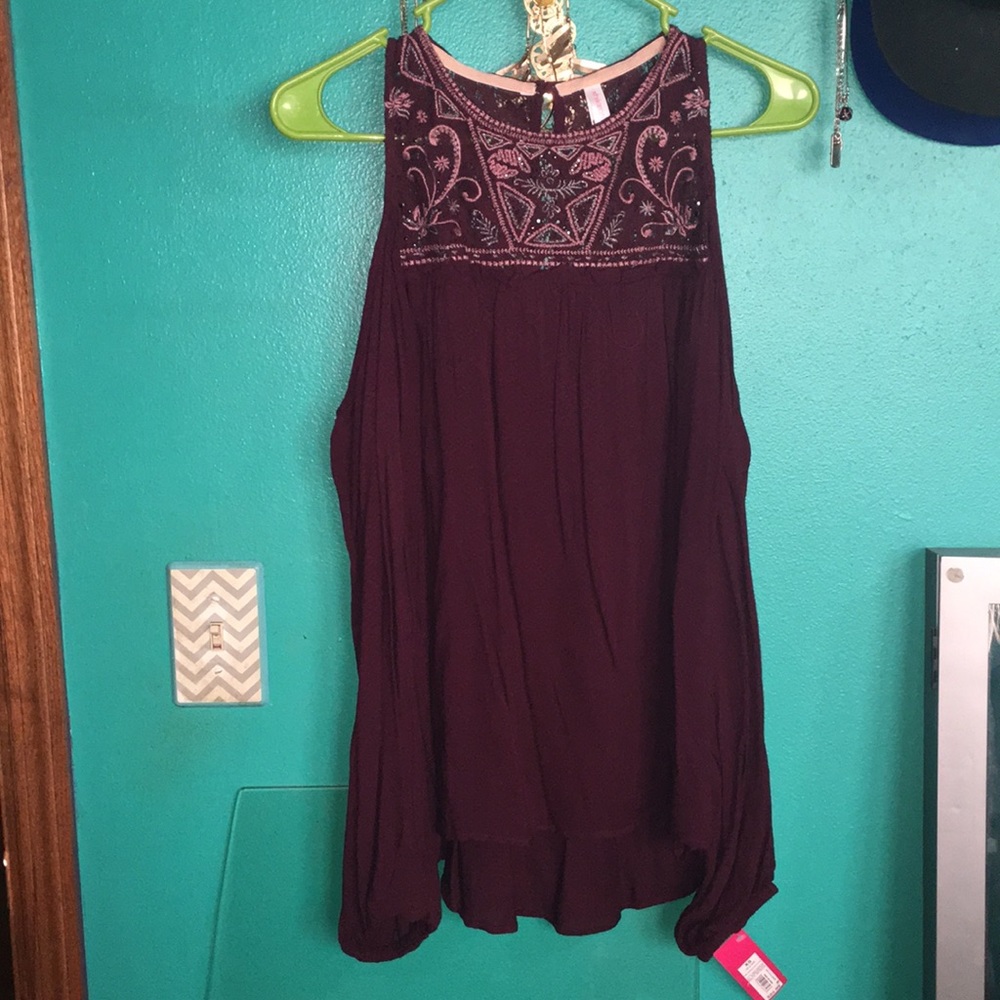 Maroon/purple shirt