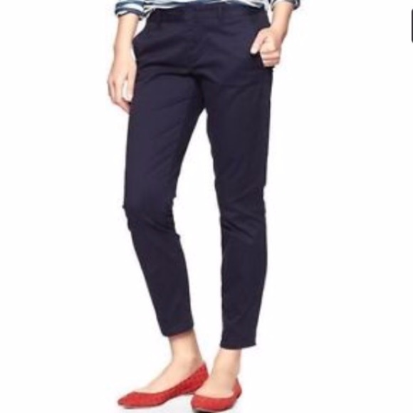 navy blue khaki skinny pants