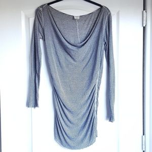 Free People Striped Ruched Shirt